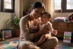 Healthy baby born to HIV-positive mother, representing HIV care and prevention