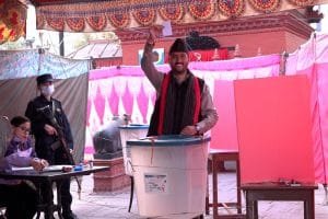 Jagdish Kharel Casts Vote in Lalitpur-2, Urges Citizens to Participate